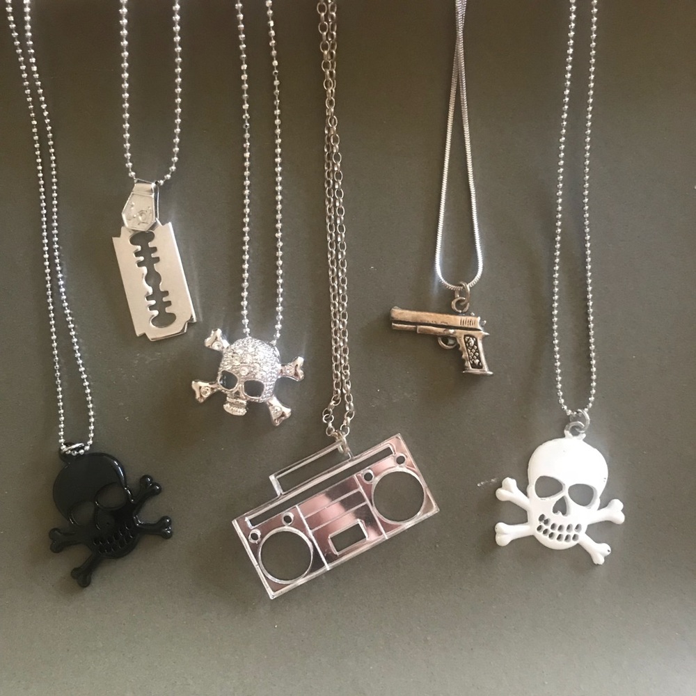 Necklace Bundle - Various punk charms